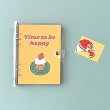 Load image into Gallery viewer, Monolike A5 FALL IN NEWTRO Ver.2 Diary Set, Time to be happy - Academic Planner Weekly & Monthly Planner with PVC Cover, Zipper bag, Sticker