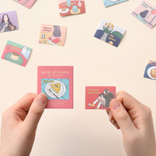 Load image into Gallery viewer, Monolike Wow Sticker Fall in newtro ver.1 + ver.2 Set - Mini Size Cute Stickers, Square Stickers