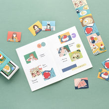 Load image into Gallery viewer, Monolike Wow Sticker Fall in newtro ver.1 + ver.2 Set - Mini Size Cute Stickers, Square Stickers