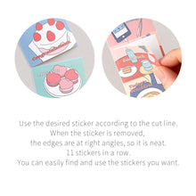 Load image into Gallery viewer, Monolike Wow Sticker Fall in newtro ver.1 + ver.2 Set - Mini Size Cute Stickers, Square Stickers