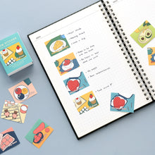 Load image into Gallery viewer, Monolike Wow Sticker Fall in newtro ver.1 + ver.2 Set - Mini Size Cute Stickers, Square Stickers