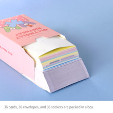 Load image into Gallery viewer, Monolike Day-by-day Card, Olly Molly Birthday - Mix 36 Mini Postcards, 36 envelopes, 36 stickers Package