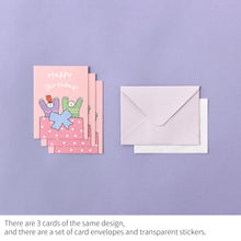 Load image into Gallery viewer, Monolike Day-by-day Card, Olly Molly Birthday - Mix 36 Mini Postcards, 36 envelopes, 36 stickers Package