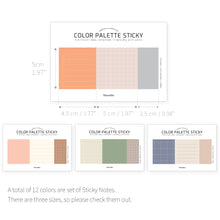 Load image into Gallery viewer, Monolike Color Palette Sticky Plan 30p B SET 4P - Self-Adhesive Memo Pad 30 sheets