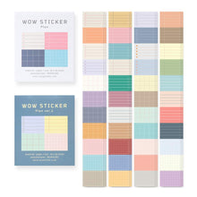 Load image into Gallery viewer, Monolike Wow Sticker Plan ver.1 + ver.2 Set - Mini Size Cute Stickers, Square Stickers