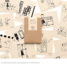 Load image into Gallery viewer, Monolike Monocat Postcards - mix 12 pack, Emotional and cute 12 cat postcards