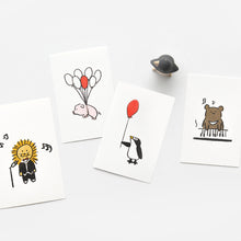 Load image into Gallery viewer, Monolike Buddy Postcards - mix 12 pack, unique and cute 12 animal postcards