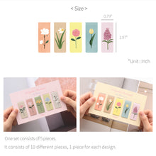 Load image into Gallery viewer, Monolike Magnetic Bookmarks The flower ver.1 + ver.2, 10 Pieces