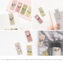 Load image into Gallery viewer, Monolike Magnetic Bookmarks The flower ver.1 + ver.2, 10 Pieces