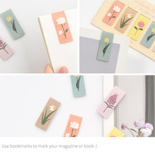 Load image into Gallery viewer, Monolike Magnetic Bookmarks The flower ver.1 + ver.2, 10 Pieces