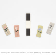 Load image into Gallery viewer, Monolike Magnetic Bookmarks The Flower, Set of 5