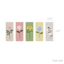 Load image into Gallery viewer, Monolike Magnetic Bookmarks The Flower, Set of 5