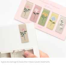 Load image into Gallery viewer, Monolike Magnetic Bookmarks The Flower, Set of 5