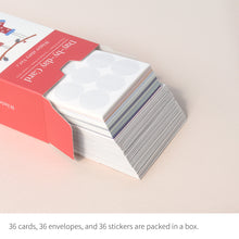 Load image into Gallery viewer, Monolike Day-by-day Card, Winter story Ver.1 - Mix 36 Mini Postcards, 36 envelopes, 36 stickers Package