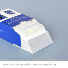 Load image into Gallery viewer, Monolike Day-by-day Card, Henri Matisse Painting ver.1 - Mix 36 Mini Postcards, 36 envelopes, 36 stickers Package