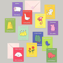 Load image into Gallery viewer, Monolike Day-by-day Card, Story town Ver.1 - Mix 36 Mini Postcards, 36 envelopes, 36 stickers Package