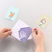 Load image into Gallery viewer, Monolike Day-by-day Card, Flower for you ver.1 - Mix 36 Mini Postcards, 36 envelopes, 36 stickers Package
