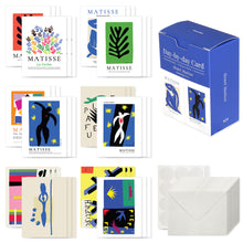 Load image into Gallery viewer, Monolike Day-by-day Card, Henri Matisse Painting ver.1 - Mix 36 Mini Postcards, 36 envelopes, 36 stickers Package