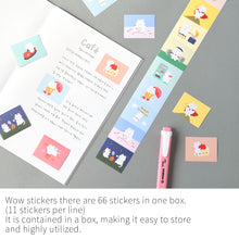 Load image into Gallery viewer, Monolike Wow Sticker The Daily Life of Gureum Ver.1 + Ver.2 Set - Mini Size Cute Stickers, Square Stickers