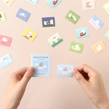Load image into Gallery viewer, Monolike Wow Sticker The Daily Life of Gureum Ver.1 + Ver.2 Set - Mini Size Cute Stickers, Square Stickers