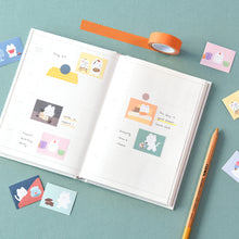 Load image into Gallery viewer, Monolike Wow Sticker The Daily Life of Gureum Ver.1 + Ver.2 Set - Mini Size Cute Stickers, Square Stickers