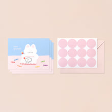 Load image into Gallery viewer, Monolike Day-by-day Card, Gureum's Daily Life ver.2 - Mix 36 Mini Postcards, 36 envelopes, 36 stickers Package