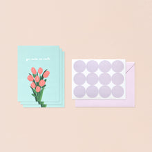Load image into Gallery viewer, Monolike Day-by-day Card, Flower for you ver.2 - Mix 36 Mini Postcards, 36 envelopes, 36 stickers Package