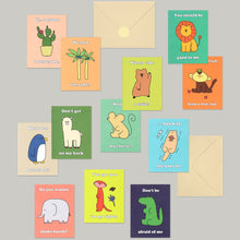 Load image into Gallery viewer, Monolike Day-by-day Card, Story town Ver.2 - Mix 36 Mini Postcards, 36 envelopes, 36 stickers Package
