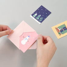 Load image into Gallery viewer, Monolike Day-by-day Card, Winter story Ver.2 - Mix 36 Mini Postcards, 36 envelopes, 36 stickers Package