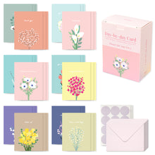 Load image into Gallery viewer, Monolike Day-by-day Card, Flower for you ver.2 - Mix 36 Mini Postcards, 36 envelopes, 36 stickers Package
