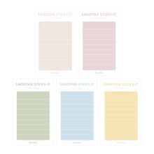 Load image into Gallery viewer, Monolike Smoothie ver.2 Line Sticky-it - 5p Set Self-Adhesive Memo Pad 50 Sheets