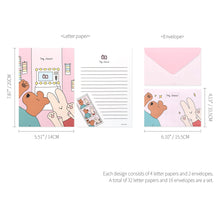 Load image into Gallery viewer, Monolike Happy and Lucky Ver.2 Letter Paper and Envelopes Set - 8Type, 32 Letter Paper + 16 Envelopes