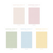 Load image into Gallery viewer, Monolike Smoothie ver.2 Grid Sticky-it - 5p Set Self-Adhesive Memo Pad 50 Sheets