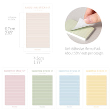 Load image into Gallery viewer, Monolike Smoothie ver.2 Line Sticky-it - 5p Set Self-Adhesive Memo Pad 50 Sheets