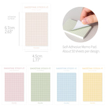 Load image into Gallery viewer, Monolike Smoothie ver.2 Grid Sticky-it - 5p Set Self-Adhesive Memo Pad 50 Sheets