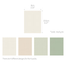 Load image into Gallery viewer, Monolike Memopad Smoothie Ver.3 design SET - 4 Packs, 4 Different Designs, 100 Sheets Per Pad, Total 400 Sheets, Note pads, Writing pads