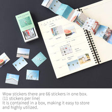 Load image into Gallery viewer, Monolike Wow Sticker Vacation + Fragrant days Set - Mini Size Cute Stickers, Square Stickers