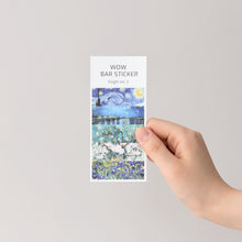 Load image into Gallery viewer, Monolike Wow Bar Sticker Vincent van Gogh set - Mini size cute stickers, square stickers