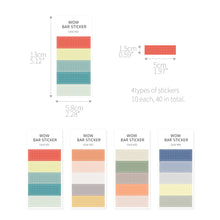 Load image into Gallery viewer, Monolike Wow Bar Sticker Grid A set - Mini size cute stickers, square stickers