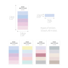 Load image into Gallery viewer, Monolike Wow Bar Sticker Grid B set - Mini size cute stickers, square stickers
