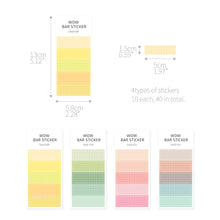 Load image into Gallery viewer, Monolike Wow Bar Sticker Grid C set - Mini size cute stickers, square stickers