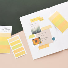 Load image into Gallery viewer, Monolike Wow Bar Sticker Grid C set - Mini size cute stickers, square stickers