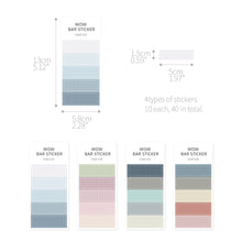 Load image into Gallery viewer, Monolike Wow Bar Sticker Grid D set - Mini size cute stickers, square stickers