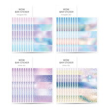 Load image into Gallery viewer, Monolike Wow Bar Sticker Hologram & Glitter set - Mini size cute stickers, square stickers