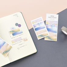 Load image into Gallery viewer, Monolike Wow Bar Sticker Hologram & Glitter set - Mini size cute stickers, square stickers