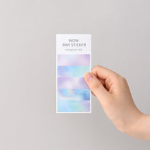Load image into Gallery viewer, Monolike Wow Bar Sticker Hologram & Glitter set - Mini size cute stickers, square stickers