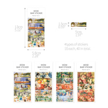Load image into Gallery viewer, Monolike Wow Bar Sticker Pierre Auguste Renoir set - Mini size cute stickers, square stickers