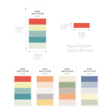 Load image into Gallery viewer, Monolike Wow Bar Sticker Solid A set - Mini size cute stickers, square stickers