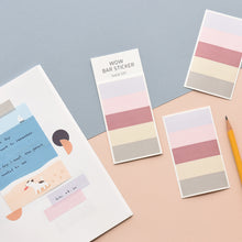 Load image into Gallery viewer, Monolike Wow Bar Sticker Solid B set - Mini size cute stickers, square stickers