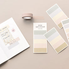 Load image into Gallery viewer, Monolike Wow Bar Sticker Solid B set - Mini size cute stickers, square stickers